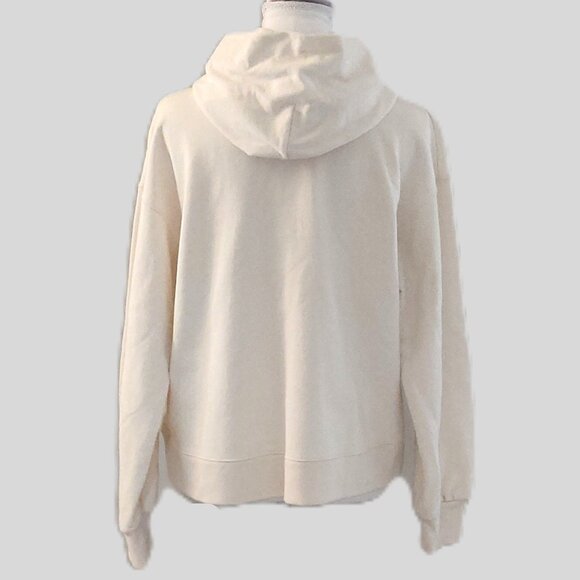 Uniqlo Cream Pullover Sweatshirt - Size S, 88% Cotton, Long Sleeve Hoodie - Picture 2 of 7
